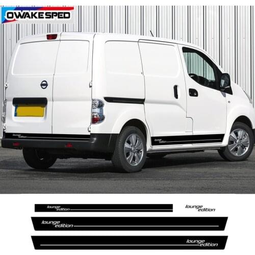 Car Door Side Stripes Skirt Decor Stickers Auto Body Sport Decals For Nissan Evalia NV200 Lounge Edition Graphics Vinyl Decals