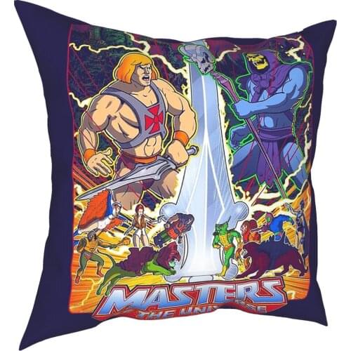 Masters Of The Universe Throw Pillow Cover Throw Pillow He Man Skeletor Heman 80s Cartoon Fashion Pillowcase