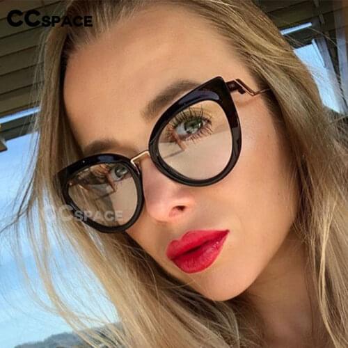 48113 Cat Eye Plastic Titanium Anti-blue Light Glasses Frames Round Ultralight Men Women Optical Fashion Computer EyeGlasses