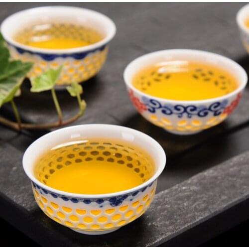 Hollow Porcelain Drinkware Ceramic Tea Cup Tea Master Puer Bowls Office Ceremony Teacups Teaware Cup