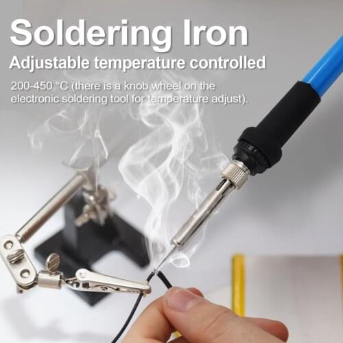 KKMOON Portable Soldering Iron 60W Adjustable Temperature Electric Solder Iron Mini Handheld Welding Repairing Tools