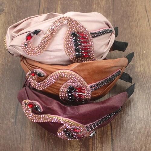 Luxury New Elegant Handmade Fashion Tiara Headbands Pink Diamante Crystal Beads Rhinestone Bohemia Headwear Women Hair Jewelry