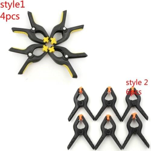 4/6Pcs/Pack Plastic Nylon Spring Clamp 65mm Phone Tablet LCD Digitizer Screen Fastening Clamp Non-slip Handle Repair Tool