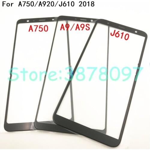 Original For Samsung A7 A9 2018 A750 A920 J6 Plus J610 Touch Screen Front Glass LCD Outer Panel Cover Repair Replacement Part