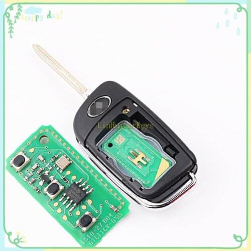 PINECONE for JAC S3 Car Key 3 Buttons 433 Mhz 46 Chip Uncut Brass Blade Original Parts Replace Remote Blank Key With Logo1 PC