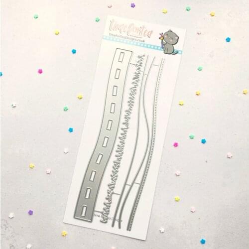 Slimline Hillside Scene 2021 Arrival New Metal Cutting Dies Scrapbook Diary Decoration Stencil Embossing Template DIY Greeting