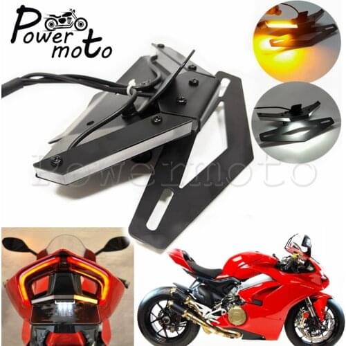 Motorcycle Tail LED Fender Eliminator for Ducati Panigale V4 R V4 V4 S W/ License Plate Holder Turn Signal Light Lamp 2018 2019