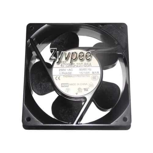 AC Cooling Fan 4715MS-23T-B5A D00 2 Pins 230Vac 4220 4210 42U FJ527 120mm Cabinet Thermal Dissipation System