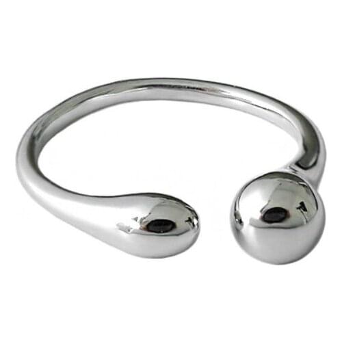 ZEMIOR 925 Sterling Silver Two Color Ring For Women Adjustable Fine Jewelry High Quality Round Romantic Lady Ring Popular items