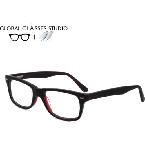 Women Acetate Glasses Frame Eyewear Eyeglasses Reading Myopia Prescription Lens 1.56 Index 19552