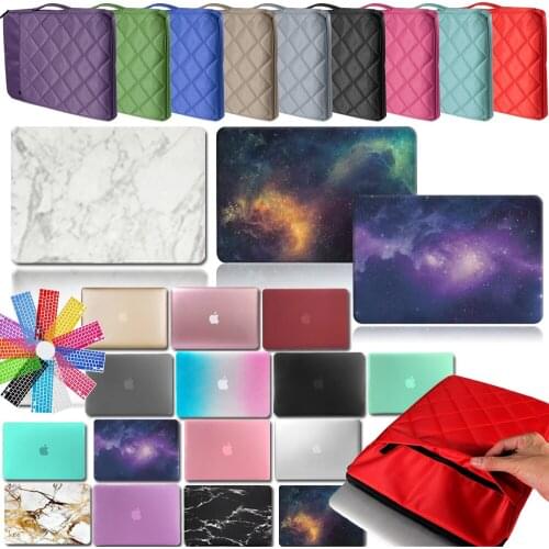 Hard Laptop Case for Macbook Air 11 13"/Retina Pro 13 15"/White A1342/12" A1534/New Air 13 Inch Keyboard Cover+Laptop Bag