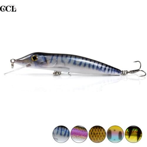 4.9 Inch 13 G Pike Minnow Lure Fishing Hard Plastic 3D Eyes Floating Wobbler Lures Musky Bass Fishing Tackle