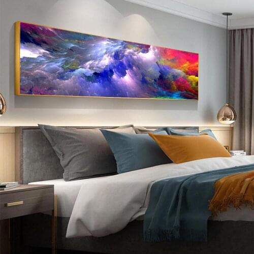 Abstract Landscape Sky Colorful Clouds Canvas Painting Posters Print Modern Wall Art Pictures For Living Room Bedroom Decor