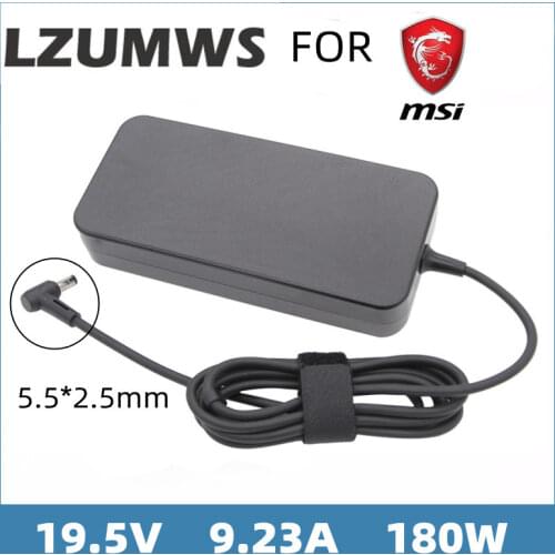 180W Power Supply 19.5V 9.23A 5.5*2.5mm Laptop Adapter for Asus for MSI GE72VR GS63VR WS63VR GS43VR GT60 GT70 ADP-180MB