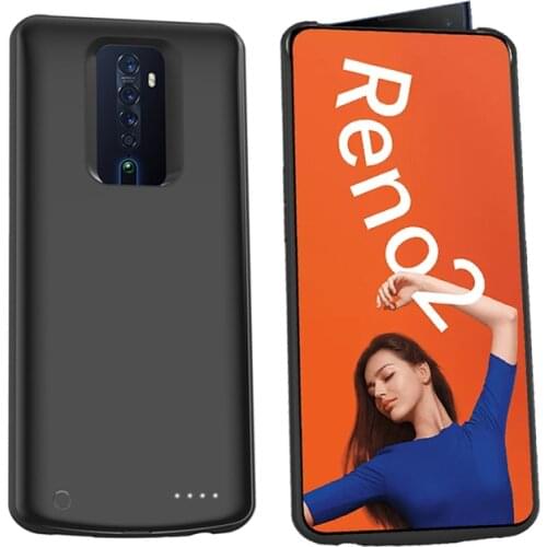 Power Case For OPPO Reno 2 Battery Charger Cases Silicone Shockproof Portable Power Bank Cover External Battery Charging Case