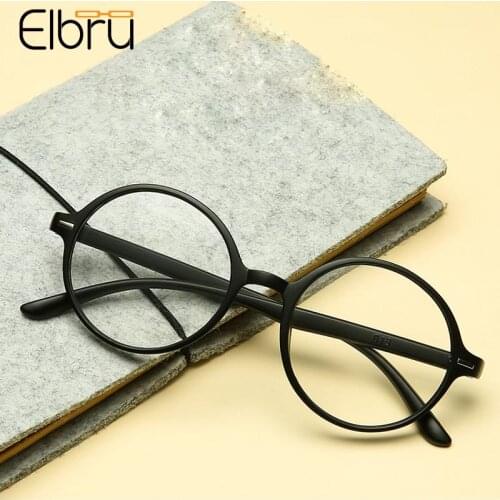 Elbru TR90 Round Frame Reading Glasses High Definition Comfortable Resin Presbyopic Glasses +1.0 1.5 2.0 2.5 3.0 3.5 4.0