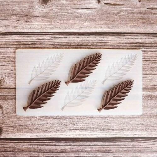 Leaf Shape Chocolate Stencil Mold Cake Decorating Silicone Mold Transfer Sheet Baking Chablon DIY Chocolate Dessert Garnish