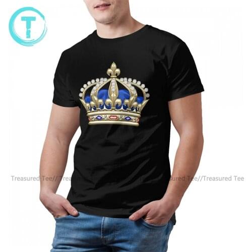 Crown T Shirt Casual Cotton Classic T-Shirt Short Sleeve Printed Tshirt Oversize Man