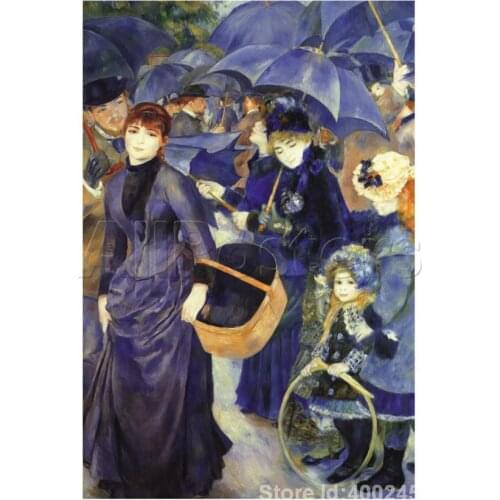 Impressionist art Les Para Pluies Pierre Auguste Renoir famous paintings home decor Handmade High quality