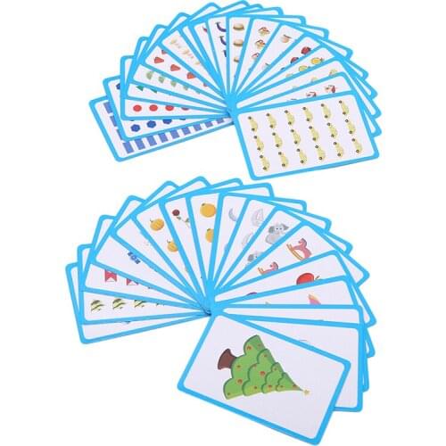 36pcs Children Baby English Early Learning Letter Number Card Montessori Educational Toys Word Table Game Card For Kids Toys