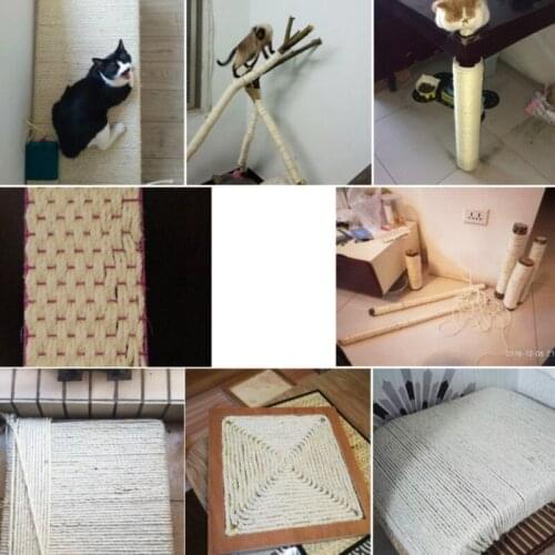 DIY Scratching Post Toy Cat Climbing Frame Replacement Rope Desk Legs Binding Rope for Cat Sharpen Claw Sisal Rope Cat Tree