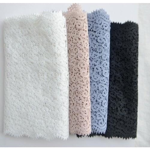 1 Meter High End Lace Trim Embroidery Applique Polyester Water Soluble Lace Trimming Sewing DIY Crafts Hot Sale 19cm Width