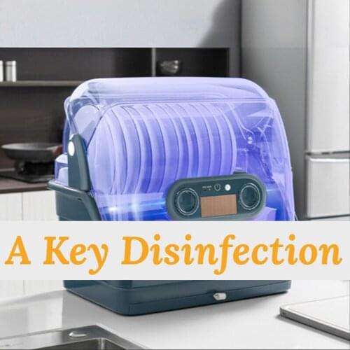 Kitchen Shelf Disinfection Cupboard Vertical Household Hot Air Circulation Air Drying Kitchen Dishes Knife and Fork Dryer