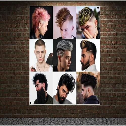 Best Mens Edgy Haircuts Posters Banner Wall Art Edgy Hairstyles For Guys Canvas Painting Sculpture Pomade Picture Wall Hanging