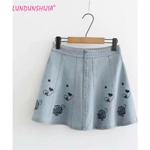 Женские юбки джинсовые LUNDUNSHIJIA China At AliExpress