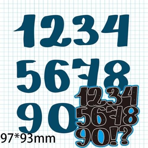 97*93mm Numbers 0-9 Metal Cutting Dies Scrapbooking DIY Album Paper Card Craft Embossing stencil Dies