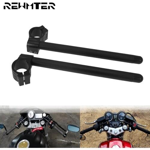 Motorcycle Clip On Ons Fork Riser Regular Handlebar Racing Adjustable 31/32/33/35/36/37/39/41/45/48/50/51mm HandleBar Cafe Racer
