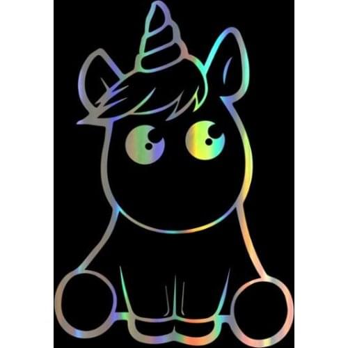 Cartoon Creative Unicorn Car Stickers Pvc Personality Motorcycle Outdoor Decoration Auto Parts Decals Can Be Customized Color