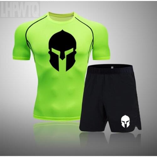 Sparta Mens Compression Sportswear Suit GYM Tight Clothes Yoga Sets Workout Jogging MMA Fitness Clothing Tracksuit Sporting