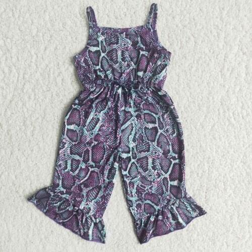 Summer new arrival rts baby grils snakeskin sling bodysuit infant clothing girl baby bodysuits