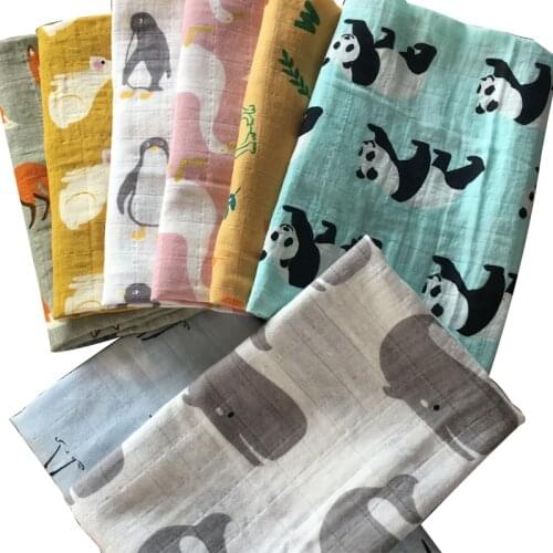 60*60 Bamboo Cotton New Baby Blankets Newborn Super Soft Baby Swaddle Muslin Infant Gauze Both Towel Baby Warp Baby Stuff