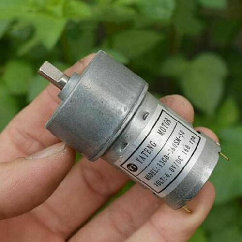 Micro ZGB33R 360 Gear Motor DC 5V 6V 160RPM Slow Speed Large Torque Mini Metal Gear Engine for Robot Car