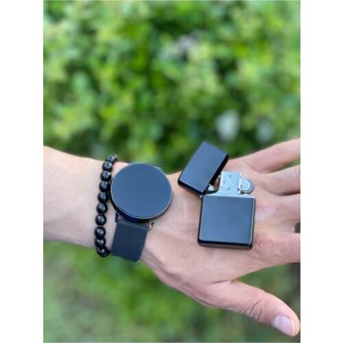 Touch Led Clock Calendar+Lighter+Wristband
