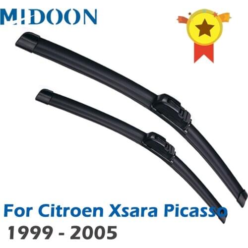 MIDOON Wiper LHD & RHD Front Hybrid Wiper Blades For Citroen Xsara Picasso 1999 - 2005 Windshield Windscreen Window 26"+26"