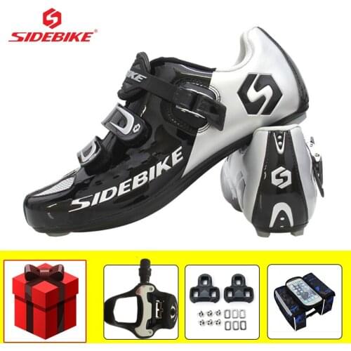 SIDEBIKE Athletic Mens Road Cycling Shoes Sapatilha Ciclismo Breathable Self-locking Riding Bicycle Sneakers Wear-resistant
