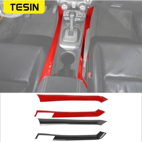 TESIN ABS Car Gear Shift Panel Side Decoration Stickers for Chevrolet Camaro 2010-2015 Interior Parts Car Accessories