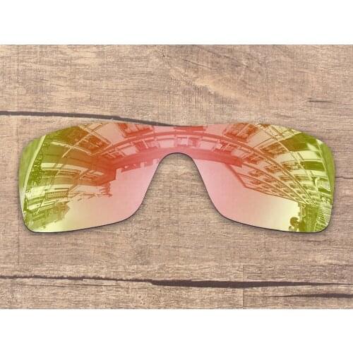 Vonxyz Peach Gold Mirror Polarized Replacement Lenses for-Oakley Batwolf Frame
