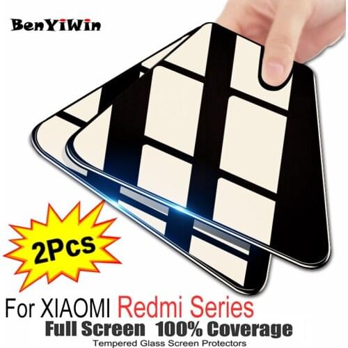 2PCS Full Cover Tempered Glass for Xiaomi redmi 8 8A 6A 7 7A K20 Note 6 7 Pro Screen Protector For redmi S2 GO Protective Glass