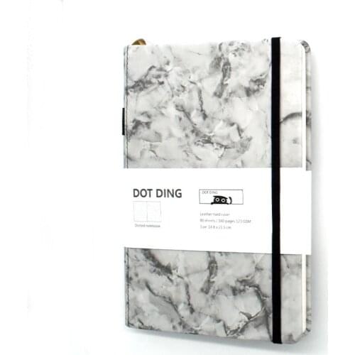 A5 Creative Marble Designer Dotted Bullet S Journal Pu Leather Hardcover Planner Notebook 120gsm 160pages Diary Notebook Journal
