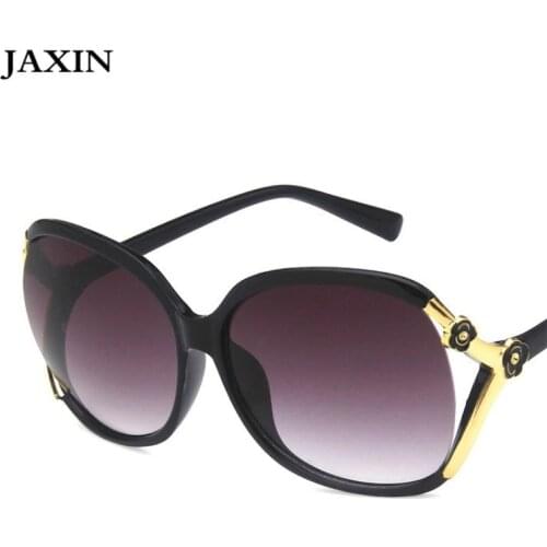 JAXIN gafas de sol mujer Fashion big box Sunglasses Women hollow rose border Sun Glasses Ms brand design retro wild mirror UV400