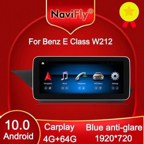 12.5" Blue Anti-Glare Screen For Mercedes Benz E Class W212 2009-2015 Android 10 Car Multimedia Player Navigation GPS 4G LTE