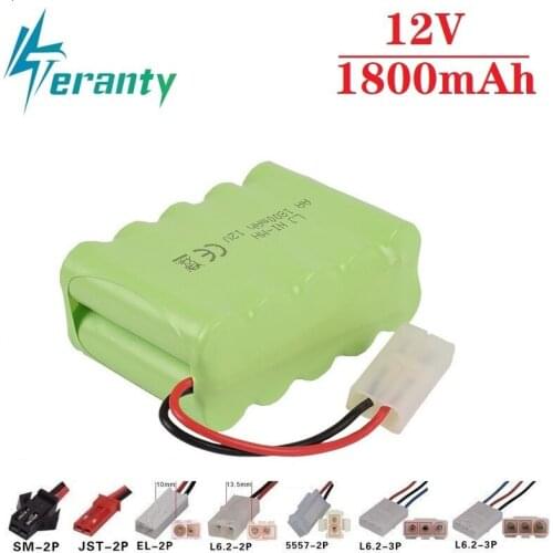 1800mah 12v Rechargeable Battery For Rc toys Cars Tanks Robots Gun NiMH Battery AA 12v 1000mah Batteries Pack For Rc Boat 1PCS