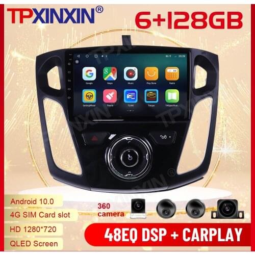 2 Din Carplay Android Radio Receiver Multimedia Stereo For Ford Focus 2012 2013 2014 2015 2016 Navigation IPS Recorder Head Unit