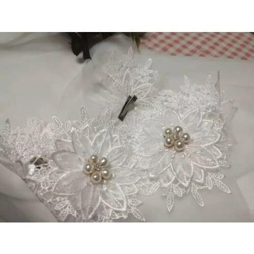 2 Tier New Bridal Veil White Retro Elegance Wedding Veil Pearl Short Veil Mantilla Wedding Accessories