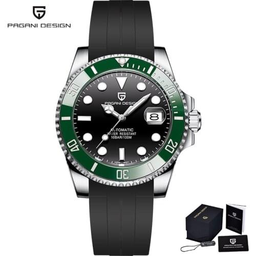 2021 PAGANI design New Mens Automatic Mechanical Tourbillon Clock Fashion Sport Diving Watch stainless steel Waterproof Watches