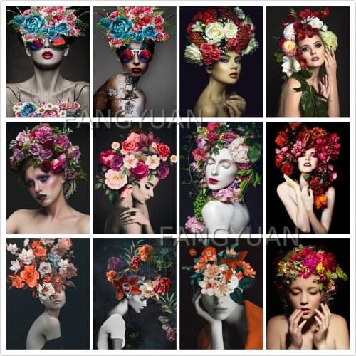 5D Diy Diamond Painting Sex Women Floral Full Drill Diamond Embroidery Mosaic Home Decor Cross Stitch Kits Portrait Art Pictures
